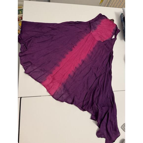 Y2K/2000s GUESS Women's Sheer TieDye Purple and Pink Tank Top Racerback - Size M - Picture 4 of 7